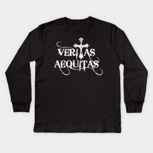 Veritas Aequitas (truth and justice) Kids Long Sleeve T-Shirt